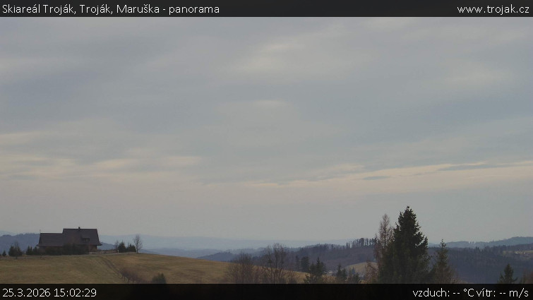 Skiareál Troják - Troják, Maruška - panorama - 25.3.2026 v 15:02