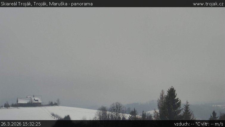 Skiareál Troják - Troják, Maruška - panorama - 26.3.2026 v 15:32