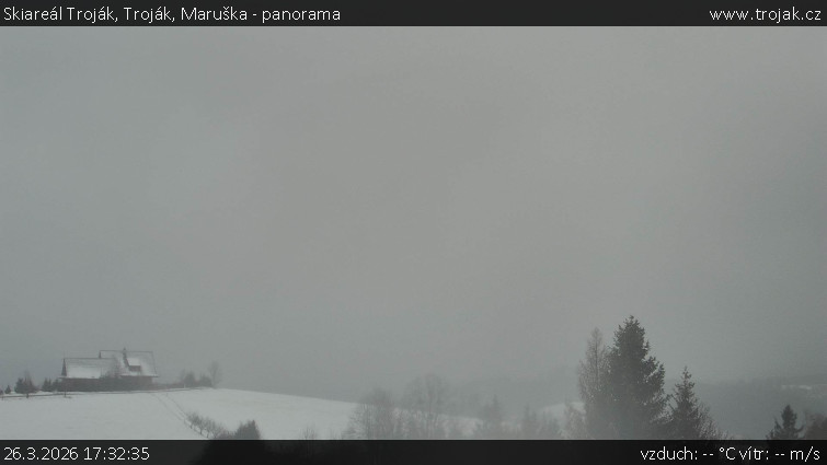 Skiareál Troják - Troják, Maruška - panorama - 26.3.2026 v 17:32