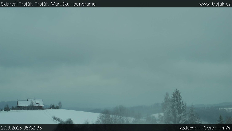 Skiareál Troják - Troják, Maruška - panorama - 27.3.2026 v 05:32