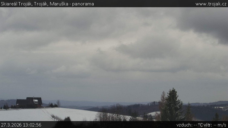 Skiareál Troják - Troják, Maruška - panorama - 27.3.2026 v 13:02