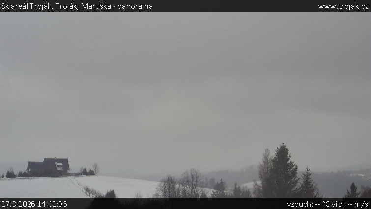 Skiareál Troják - Troják, Maruška - panorama - 27.3.2026 v 14:02