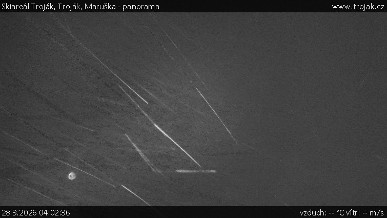 Skiareál Troják - Troják, Maruška - panorama - 28.3.2026 v 04:02