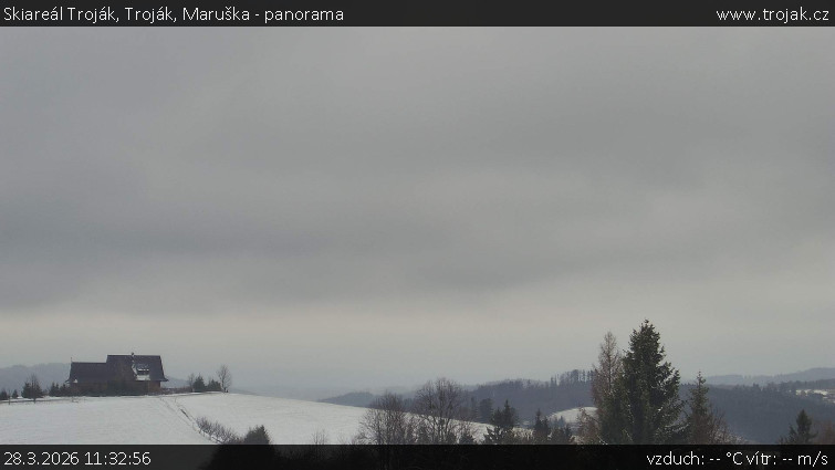 Skiareál Troják - Troják, Maruška - panorama - 28.3.2026 v 11:32