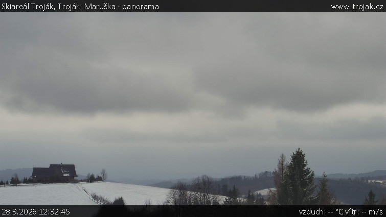 Skiareál Troják - Troják, Maruška - panorama - 28.3.2026 v 12:32