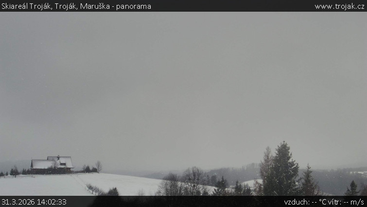 Skiareál Troják - Troják, Maruška - panorama - 31.3.2026 v 14:02