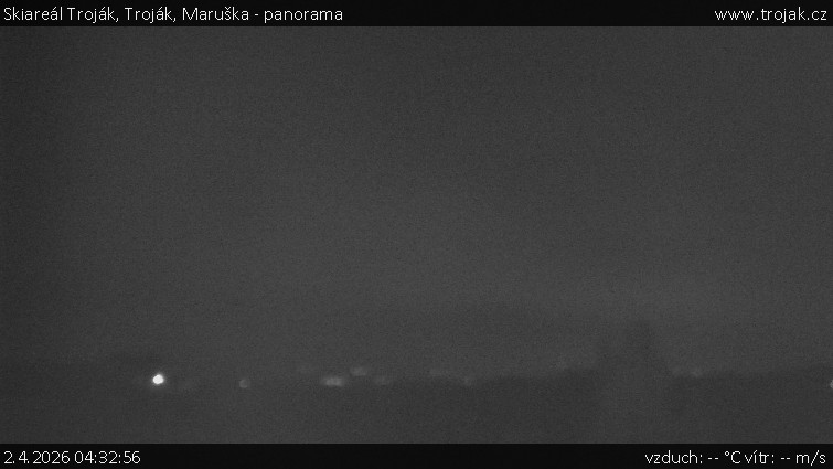 Skiareál Troják - Troják, Maruška - panorama - 2.4.2026 v 04:32