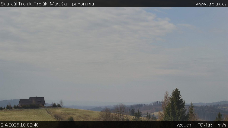 Skiareál Troják - Troják, Maruška - panorama - 2.4.2026 v 10:02