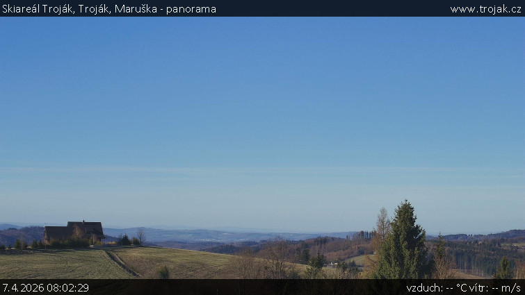 Skiareál Troják - Troják, Maruška - panorama - 7.4.2026 v 08:02