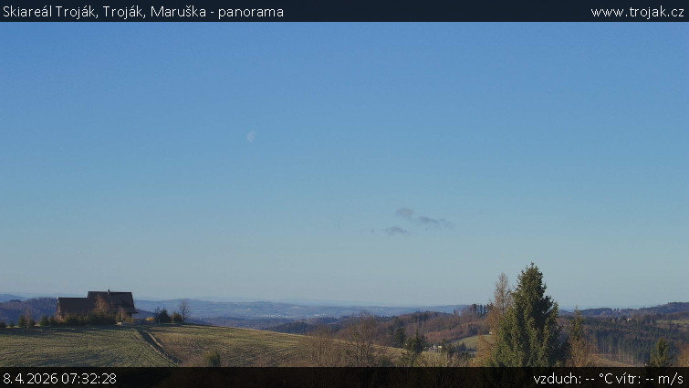 Skiareál Troják - Troják, Maruška - panorama - 8.4.2026 v 07:32