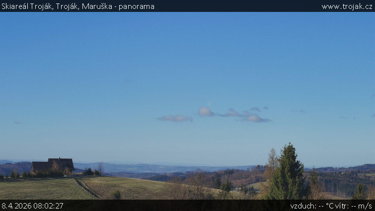 Skiareál Troják - Troják, Maruška - panorama - 8.4.2026 v 08:02