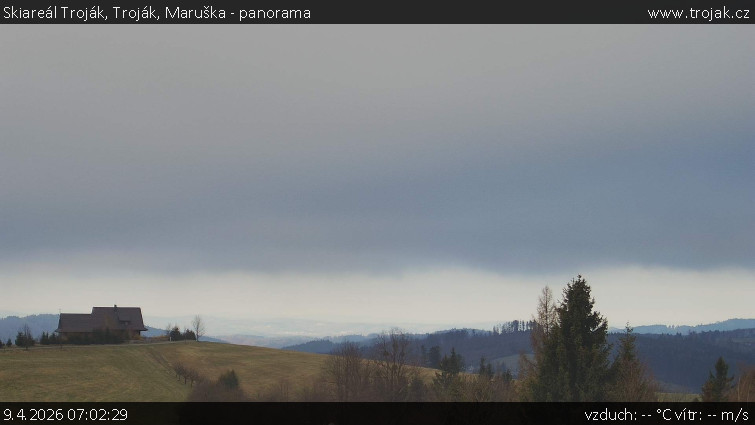 Skiareál Troják - Troják, Maruška - panorama - 9.4.2026 v 07:02