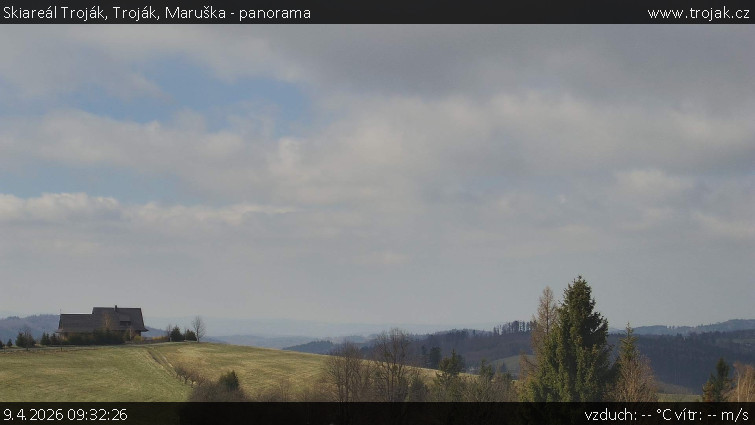 Skiareál Troják - Troják, Maruška - panorama - 9.4.2026 v 09:32