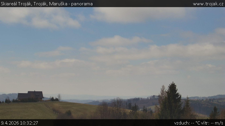 Skiareál Troják - Troják, Maruška - panorama - 9.4.2026 v 10:32