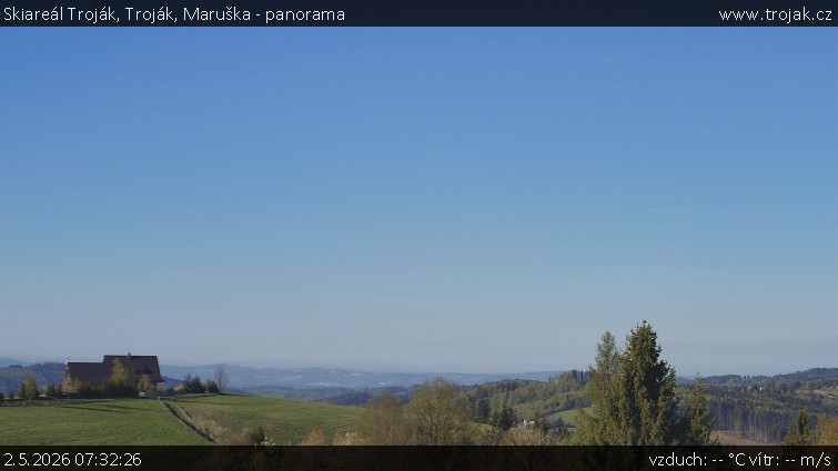 Skiareál Troják - Troják, Maruška - panorama - 2.5.2026 v 07:32