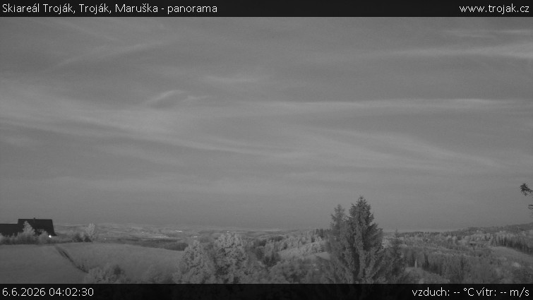 Skiareál Troják - Troják, Maruška - panorama - 6.6.2026 v 04:02
