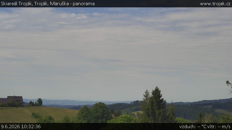 Skiareál Troják - Troják, Maruška - panorama - 9.6.2026 v 10:32