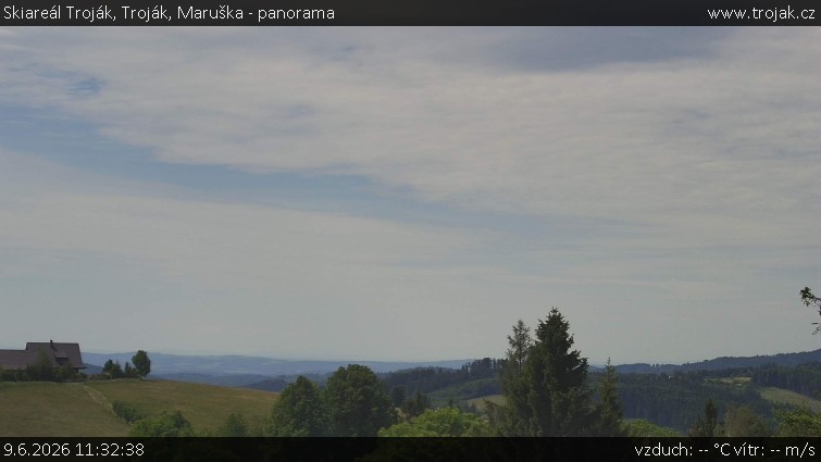 Skiareál Troják - Troják, Maruška - panorama - 9.6.2026 v 11:32