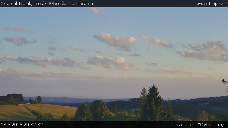 Skiareál Troják - Troják, Maruška - panorama - 13.6.2026 v 20:32