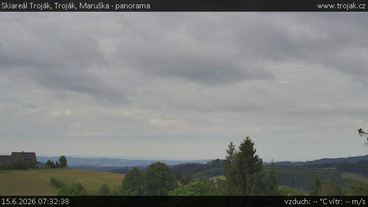Skiareál Troják - Troják, Maruška - panorama - 15.6.2026 v 07:32