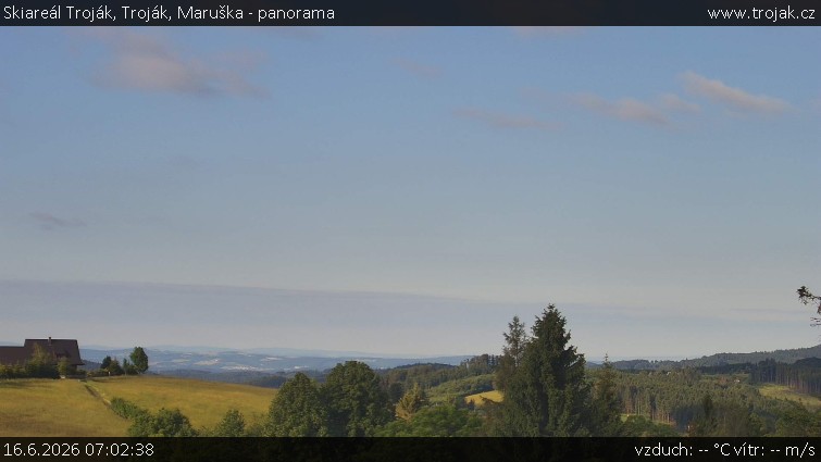 Skiareál Troják - Troják, Maruška - panorama - 16.6.2026 v 07:02