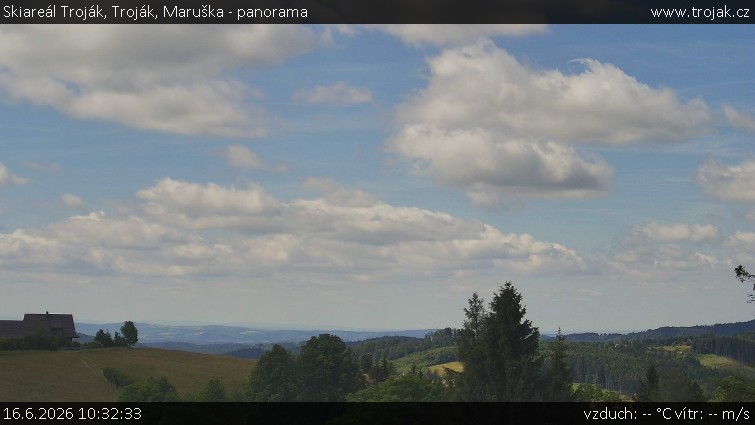 Skiareál Troják - Troják, Maruška - panorama - 16.6.2026 v 10:32
