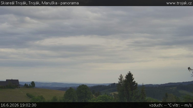 Skiareál Troják - Troják, Maruška - panorama - 16.6.2026 v 19:02