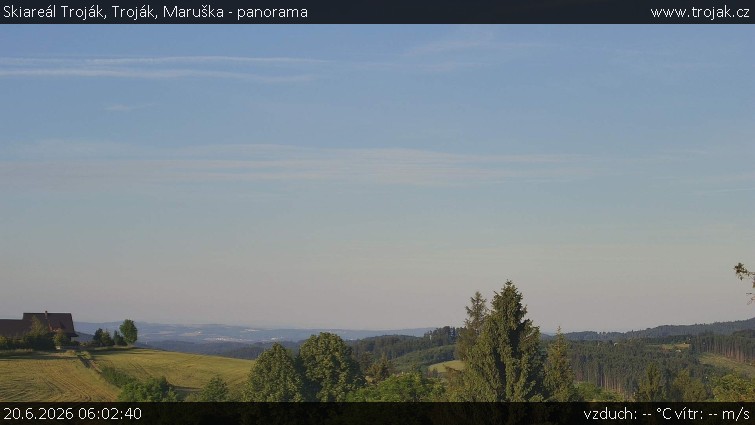 Skiareál Troják - Troják, Maruška - panorama - 20.6.2026 v 06:02
