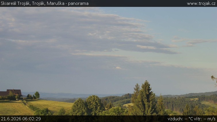 Skiareál Troják - Troják, Maruška - panorama - 21.6.2026 v 06:02