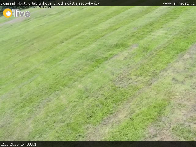 Skiareál Mosty u Jablunkova - Spodní část sjezdovky č. 4 - 15.5.2025 v 14:00 Skiareál Mosty u Jablunkova - Spodní část sjezdovky č. 4 - 15.5.2025 v 14:00