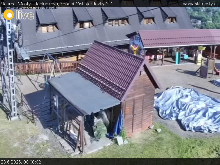 Skiareál Mosty u Jablunkova - Spodní část sjezdovky č. 4 - 23.6.2025 v 08:00 Skiareál Mosty u Jablunkova - Spodní část sjezdovky č. 4 - 23.6.2025 v 08:00