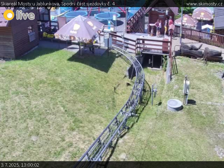 Skiareál Mosty u Jablunkova - Spodní část sjezdovky č. 4 - 3.7.2025 v 13:00