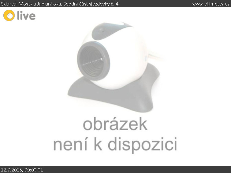 Skiareál Mosty u Jablunkova - Spodní část sjezdovky č. 4 - 12.7.2025 v 09:00 Skiareál Mosty u Jablunkova - Spodní část sjezdovky č. 4 - 12.7.2025 v 09:00