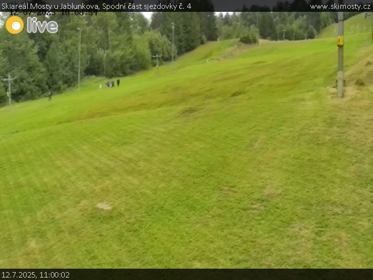 Skiareál Mosty u Jablunkova - Spodní část sjezdovky č. 4 - 12.7.2025 v 11:00 Skiareál Mosty u Jablunkova - Spodní část sjezdovky č. 4 - 12.7.2025 v 11:00