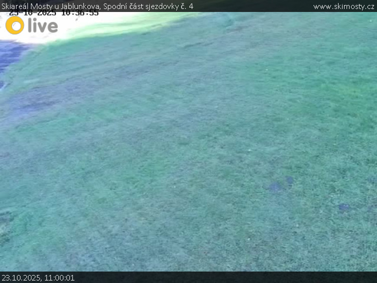 Skiareál Mosty u Jablunkova - Spodní část sjezdovky č. 4 - 23.10.2025 v 11:00 Skiareál Mosty u Jablunkova - Spodní část sjezdovky č. 4 - 23.10.2025 v 11:00