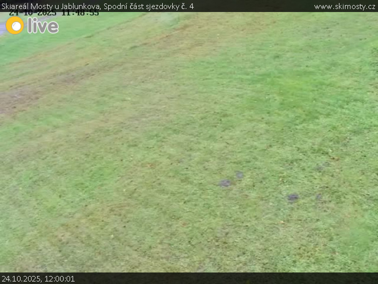 Skiareál Mosty u Jablunkova - Spodní část sjezdovky č. 4 - 24.10.2025 v 12:00