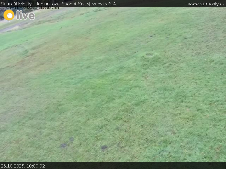 Skiareál Mosty u Jablunkova - Spodní část sjezdovky č. 4 - 25.10.2025 v 10:00 Skiareál Mosty u Jablunkova - Spodní část sjezdovky č. 4 - 25.10.2025 v 10:00