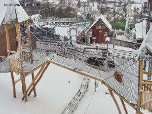 Skiareál Mosty u Jablunkova - Spodní část sjezdovky č. 4 - 16.2.2026 v 12:00