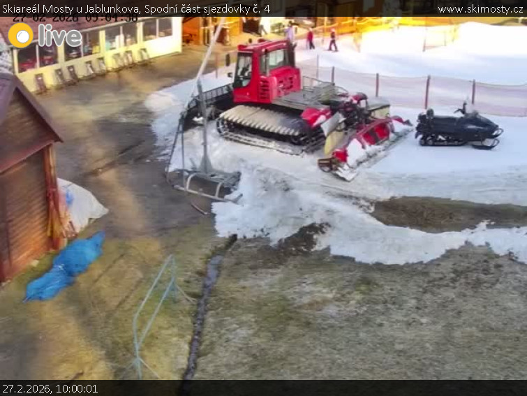 Skiareál Mosty u Jablunkova - Spodní část sjezdovky č. 4 - 27.2.2026 v 10:00