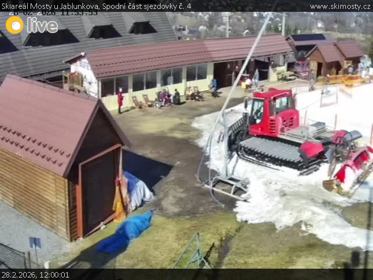 Skiareál Mosty u Jablunkova - Spodní část sjezdovky č. 4 - 28.2.2026 v 12:00