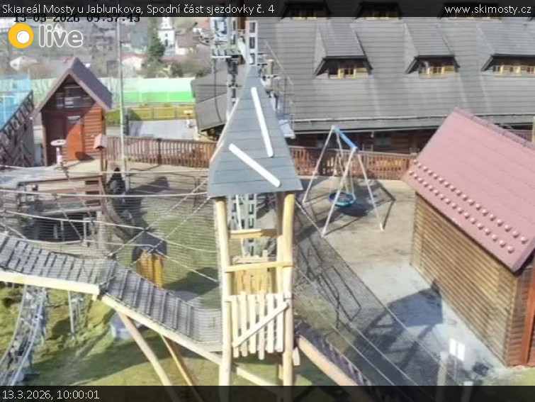 Skiareál Mosty u Jablunkova - Spodní část sjezdovky č. 4 - 13.3.2026 v 10:00