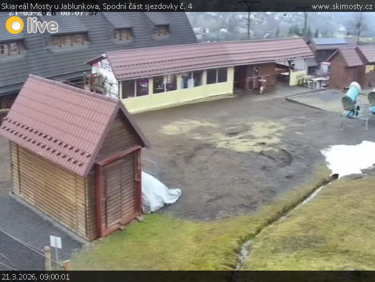 Skiareál Mosty u Jablunkova - Spodní část sjezdovky č. 4 - 21.3.2026 v 09:00