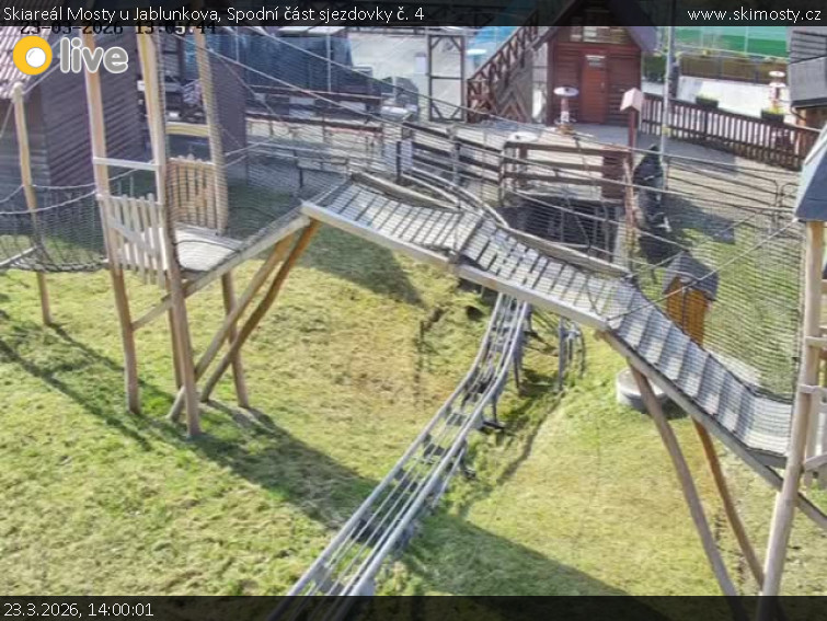 Skiareál Mosty u Jablunkova - Spodní část sjezdovky č. 4 - 23.3.2026 v 14:00