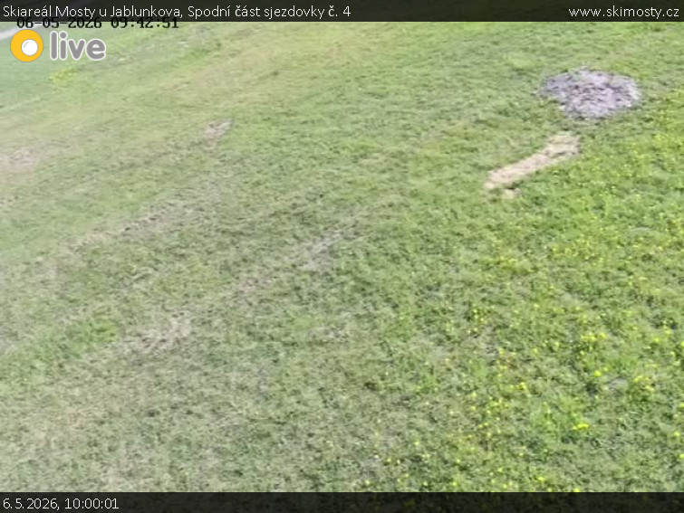 Skiareál Mosty u Jablunkova - Spodní část sjezdovky č. 4 - 6.5.2026 v 10:00