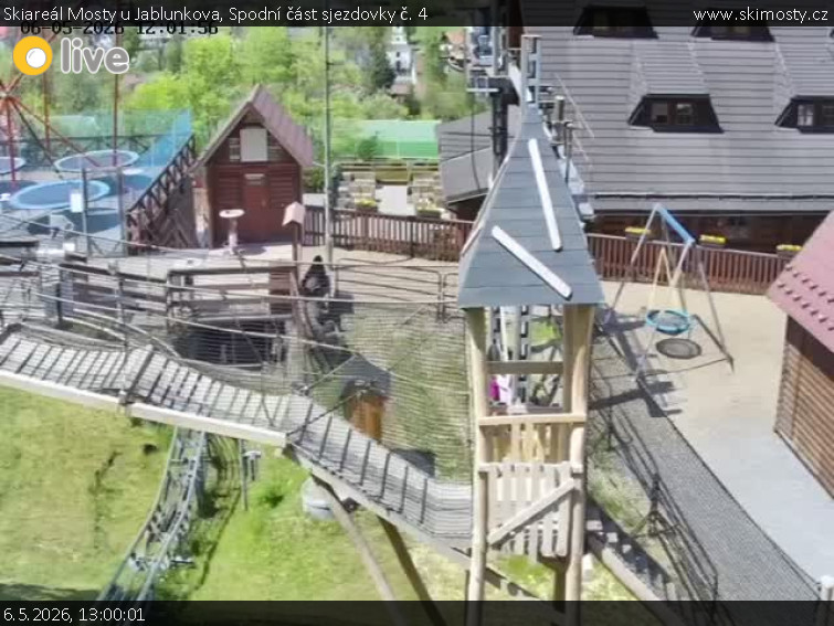 Skiareál Mosty u Jablunkova - Spodní část sjezdovky č. 4 - 6.5.2026 v 13:00