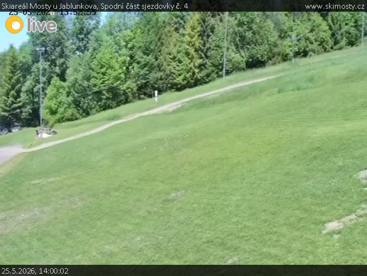 Skiareál Mosty u Jablunkova - Spodní část sjezdovky č. 4 - 25.5.2026 v 14:00