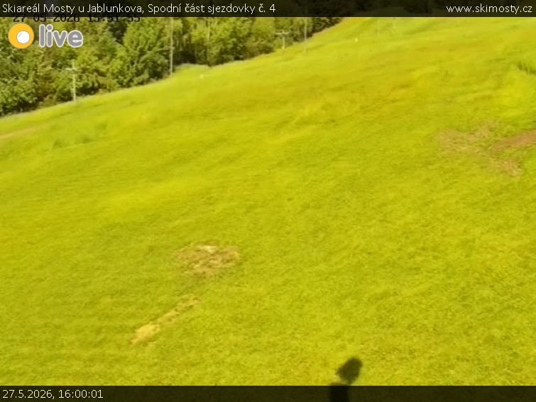 Skiareál Mosty u Jablunkova - Spodní část sjezdovky č. 4 - 27.5.2026 v 16:00