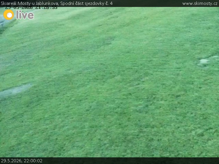 Skiareál Mosty u Jablunkova - Spodní část sjezdovky č. 4 - 29.5.2026 v 22:00