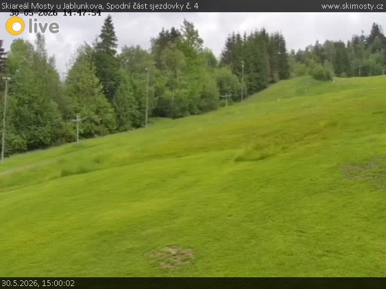 Skiareál Mosty u Jablunkova - Spodní část sjezdovky č. 4 - 30.5.2026 v 15:00