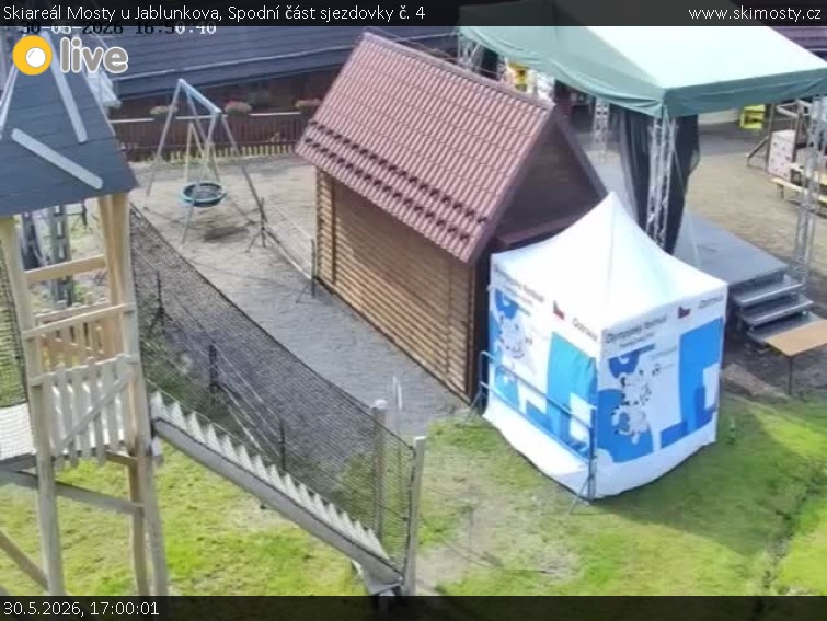 Skiareál Mosty u Jablunkova - Spodní část sjezdovky č. 4 - 30.5.2026 v 17:00